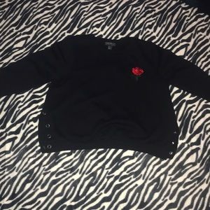 Black long sleeve graphic shirt “love me forever”